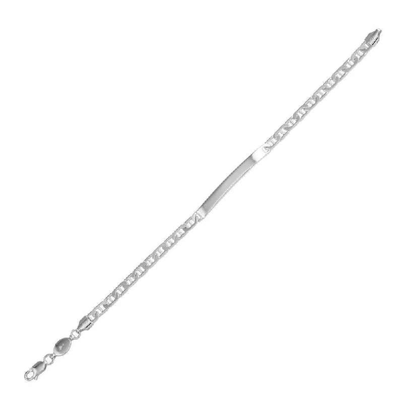 Silver 925 Engravable ID Flat Marina 120 Bracelet 5.7mm - ID-FM120