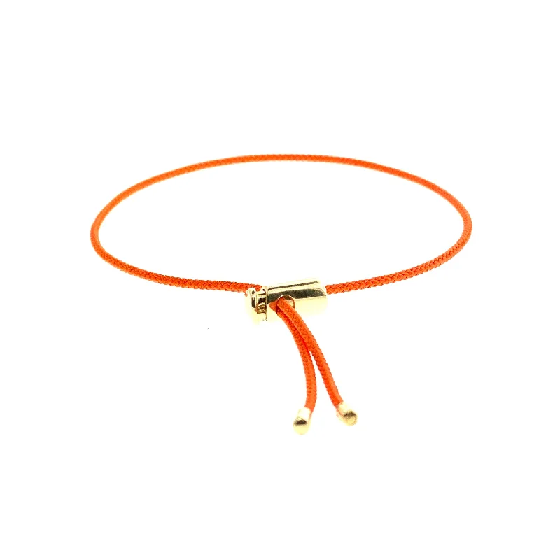 Orange Adjustable Push Cord Bracelet