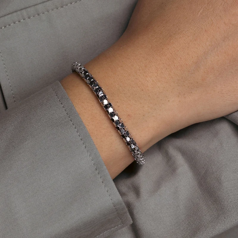 Silver 925 Rhodium Plated Coreana Italian Bracelet - ITB00003RH