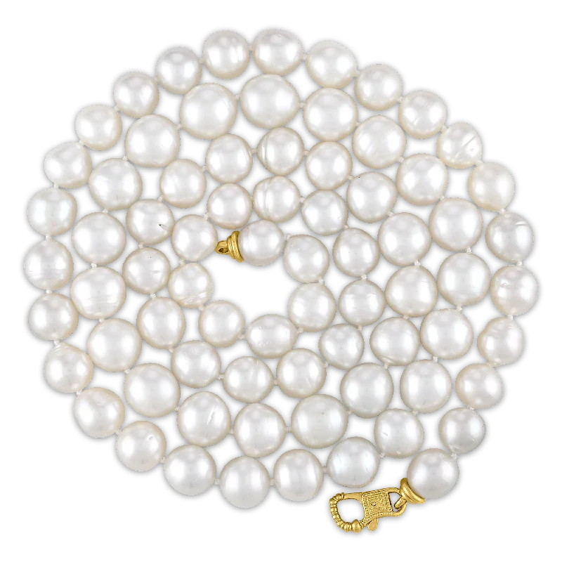 Long South Sea Pearl Strand with Fibula Clasp