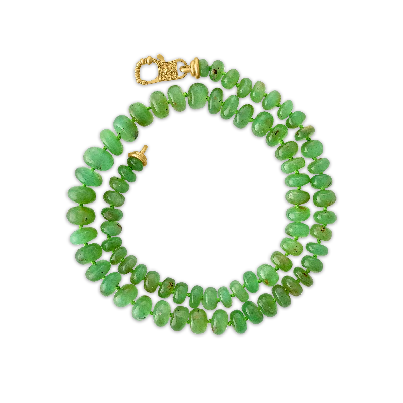 Chrysoprase Strand with Fibula Clasp