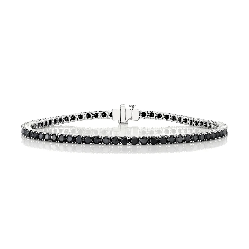 Men's Black Diamond Tennis Bracelet