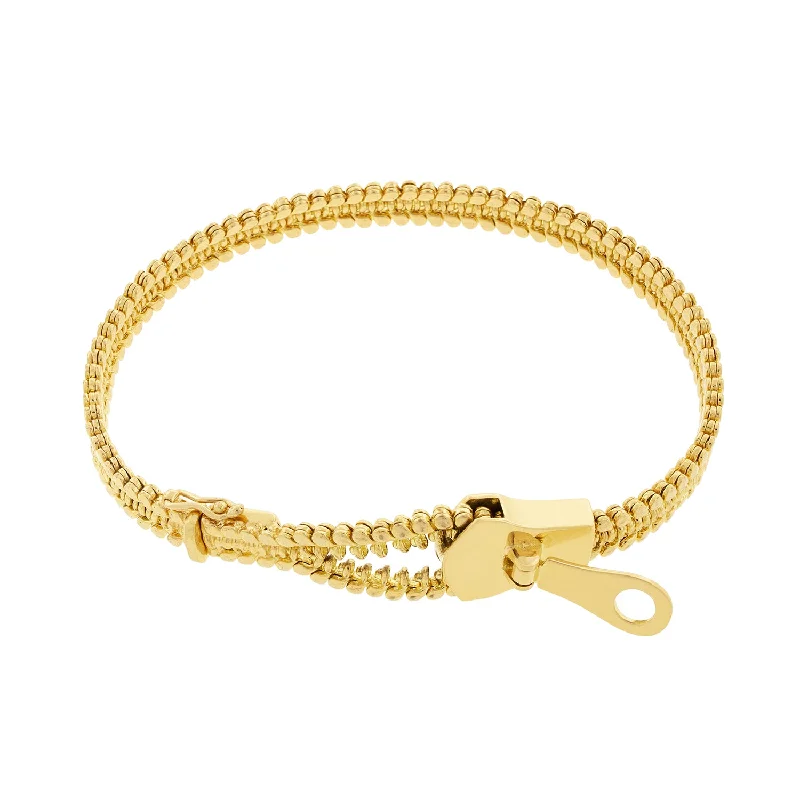 18K Gold Zipper Bracelet