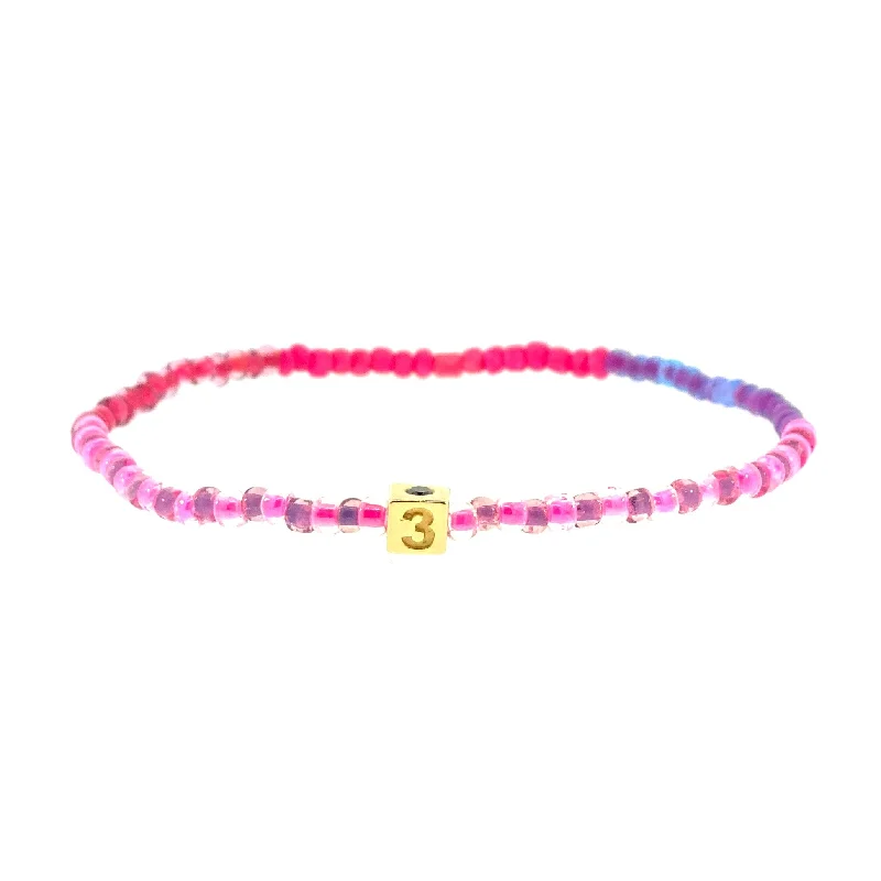 Miami 305 Area Code  Beaded Bracelet