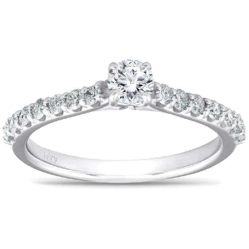 14k White Gold 3/4 Ct TDW Diamond Engagement Ring