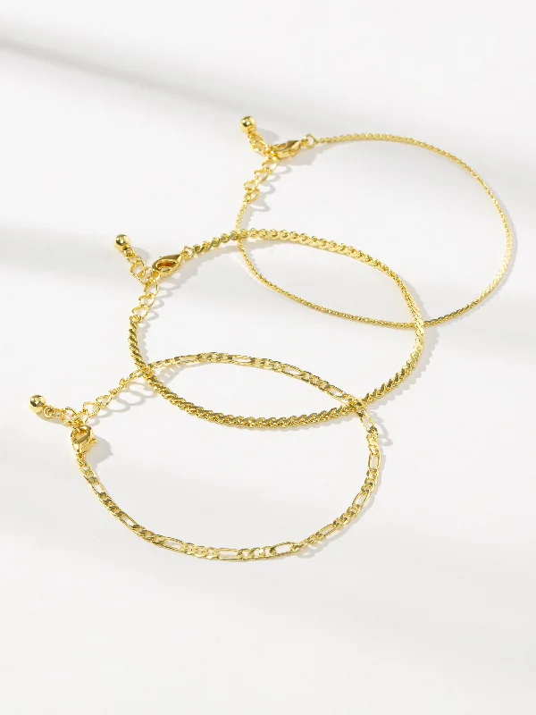 Gilded Bracelets (Set of 3)