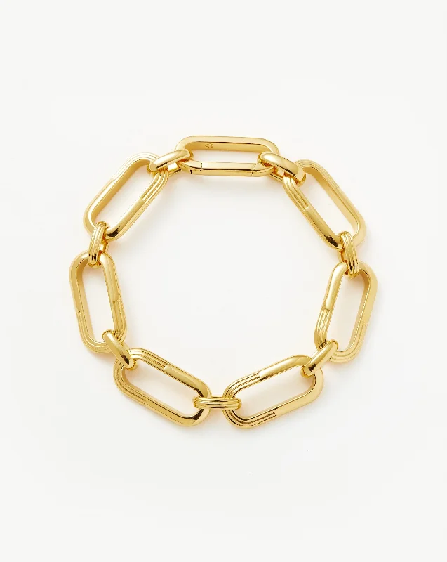 Zenyu Link Chunky Chain Bracelet | 18k Gold Plated