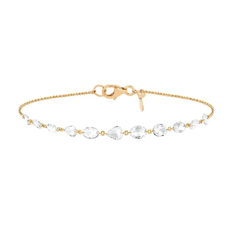 Eau de Rose Cut Multi Shape Diamond Bracelet | Ready to Ship