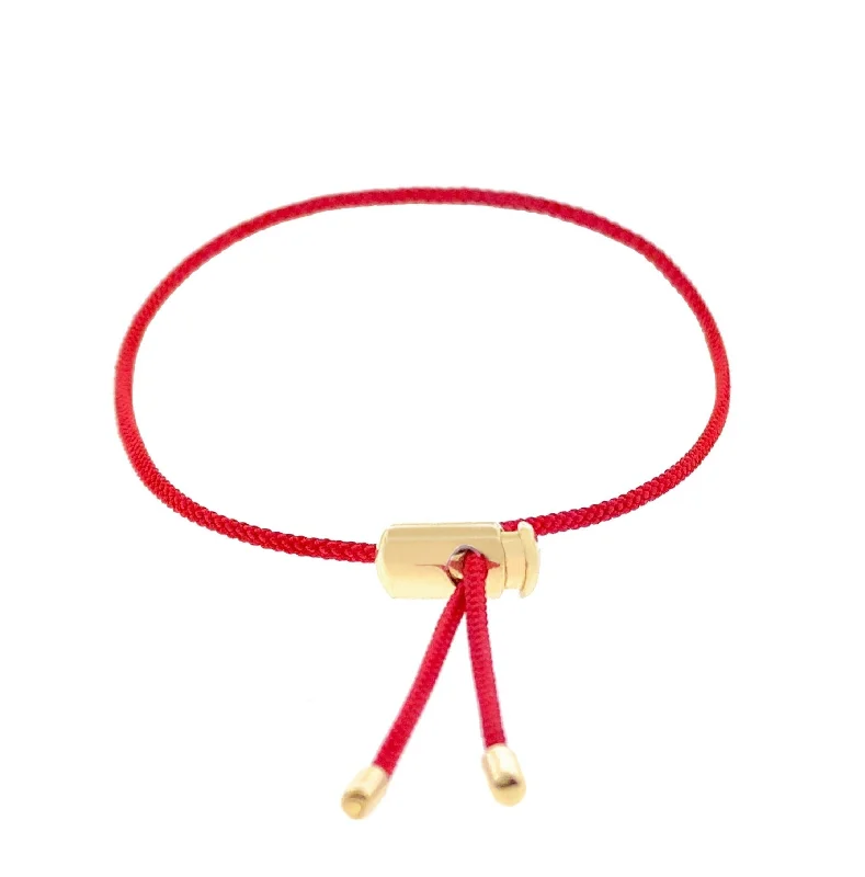 Red Adjustable Push Cord Bracelet